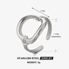 Wholesale Geometric Square Hollow Stainless Steel Ring For Women With Vacuum Plating