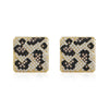 Wholesale Geometric Square Leopard Print Snake Pattern Earrings Copper Goldplated Light Luxury Jewelry