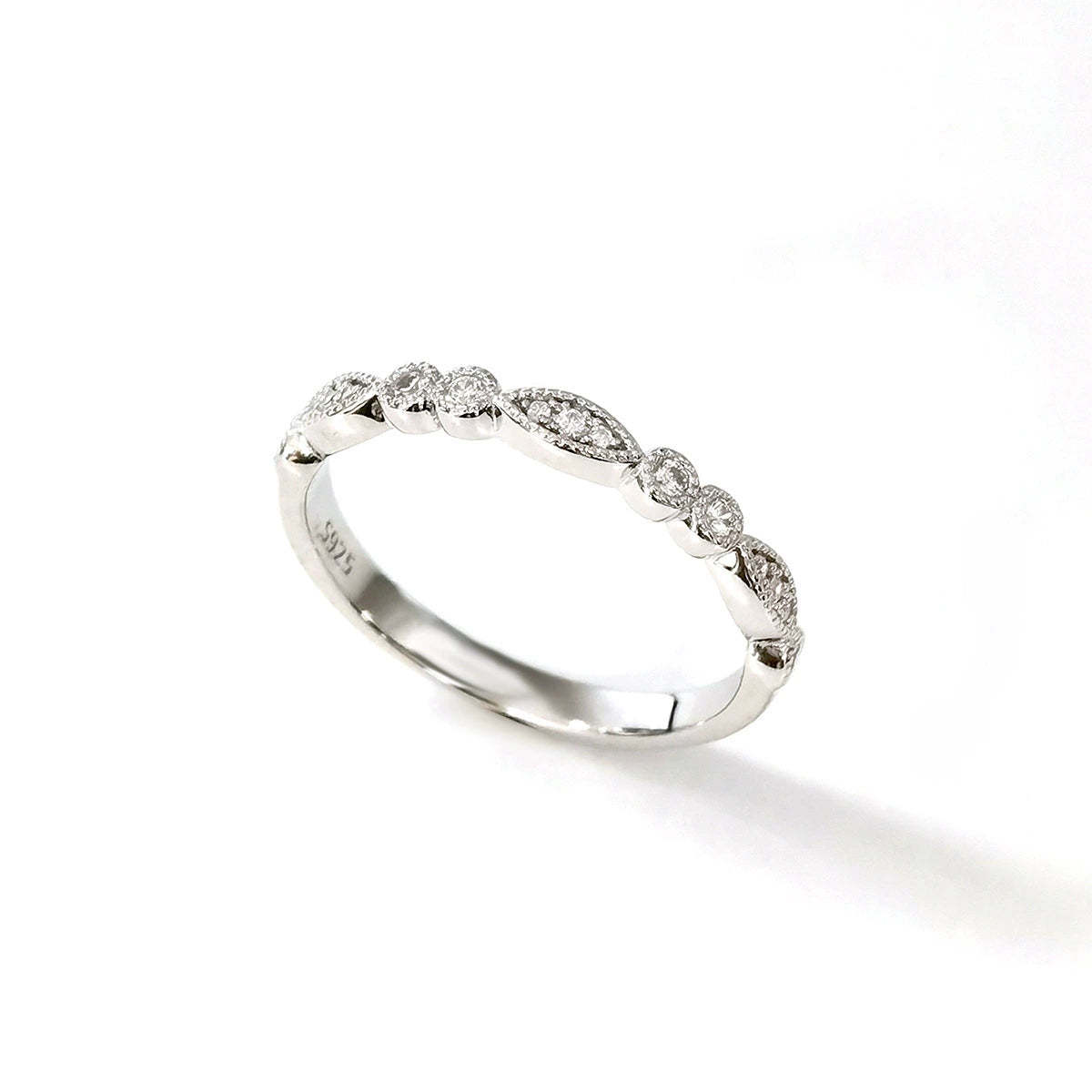 Wholesale Geometric Square Ring 925 Sterling Silver High Carbon Diamon ...