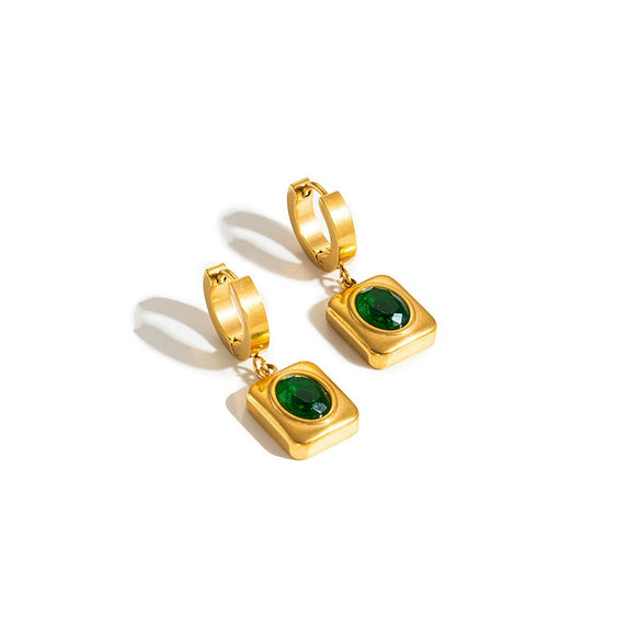 Wholesale Geometric Square Stainless Steel Earrings Electroplated For Women And Men