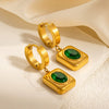 Wholesale Geometric Square Stainless Steel Earrings Electroplated For Women And Men