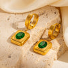 Wholesale Geometric Square Stainless Steel Earrings Electroplated For Women And Men
