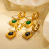 Wholesale Geometric Square Stainless Steel Earrings Electroplated For Women And Men