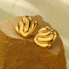 Wholesale Geometric Square Stainless Steel 18K Gold Plated Women's Earrings