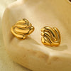 Wholesale Geometric Square Stainless Steel 18K Gold Plated Women's Earrings