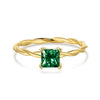 Wholesale Geometric Square 925 Sterling Silver Ring Electroplated Simple Retro Highend Allmatch Women's Ring