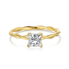 Wholesale Geometric Square 925 Sterling Silver Ring Electroplated Simple Retro Highend Allmatch Women's Ring
