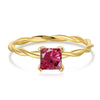 Wholesale Geometric Square 925 Sterling Silver Ring Electroplated Simple Retro Highend Allmatch Women's Ring