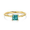 Wholesale Geometric Square 925 Sterling Silver Ring Electroplated Simple Retro Highend Allmatch Women's Ring