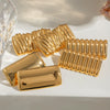 Wholesale Geometric Square Titanium Steel Earrings With Wave Pattern And Electroplating