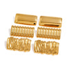 Wholesale Geometric Square Titanium Steel Earrings With Wave Pattern And Electroplating