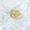 Wholesale Geometric Square Transparent Stainless Steel Fashion Ring For Women