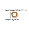 Wholesale Geometric Square Transparent Stainless Steel Fashion Ring For Women