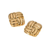 Wholesale Geometric Square Woven Stainless Steel Stud Earrings For Women With Electroplating Treatment
