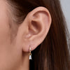 Wholesale Geometric Square Zircon Earrings 925 Sterling Silver Diamond Women's Jewelry