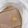 Wholesale Geometric Stainless Steel And Copper Full Diamond Necklace For Unisex