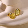 Wholesale Geometric Stainless Steel And Gold Electroplated Rectangular Earrings Jewelry For Women