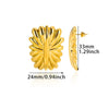 Wholesale Geometric Stainless Steel And Gold Electroplated Rectangular Earrings Jewelry For Women
