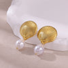Wholesale Geometric Stainless Steel And Gold Electroplated Starfish Shell Earrings For Women And Men