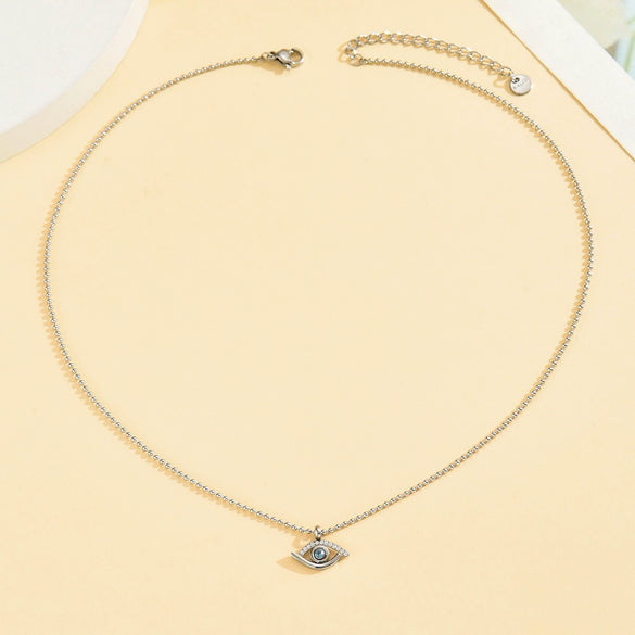 Wholesale Geometric Stainless Steel And 18K Titanium Steel Bracelet Set With Diamonds For Women