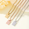 Wholesale Geometric Stainless Steel And Pearl Pendant Necklace With Electroplating
