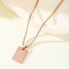 Wholesale Geometric Stainless Steel And Pearl Pendant Necklace With Electroplating