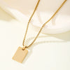 Wholesale Geometric Stainless Steel And Pearl Pendant Necklace With Electroplating