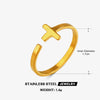 Wholesale Geometric Stainless Steel And Resin Electroplated Open Ring For Women