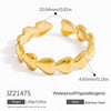 Wholesale Geometric Stainless Steel And Titanium Steel Electroplated 18K Gold Women's Ring