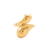 Wholesale Geometric Stainless Steel And Titanium Steel Electroplated 18K Gold Women's Ring