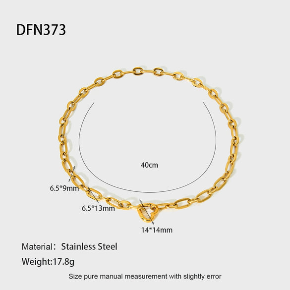 Wholesale Geometric Stainless Steel And Titanium Steel Gold Plated Necklace For Women