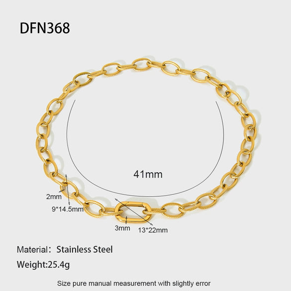Wholesale Geometric Stainless Steel And Titanium Steel Gold Plated Necklace For Women