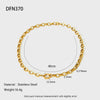 Wholesale Geometric Stainless Steel And Titanium Steel Gold Plated Necklace For Women