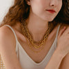 Wholesale Geometric Stainless Steel And Titanium Steel Gold Plated Necklace For Women