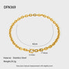 Wholesale Geometric Stainless Steel And Titanium Steel Gold Plated Necklace For Women