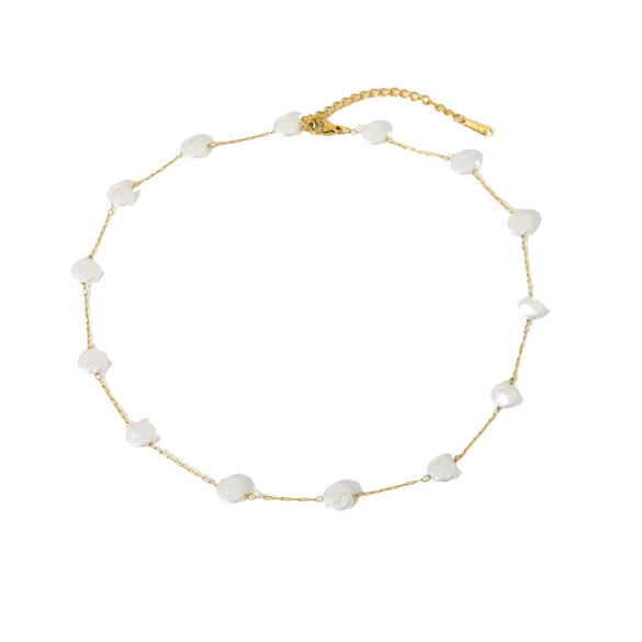 Wholesale Geometric Stainless Steel And Titanium Steel 18K Goldplated Necklace For Women