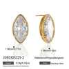 Wholesale Geometric Stainless Steel And Titanium Steel Vacuum Real Gold Plated Earrings For Women