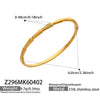 Wholesale Geometric Stainless Steel Bracelet Set With 5A Round Zirconia And Full Diamond Inlay 18K Gold Plated