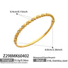 Wholesale Geometric Stainless Steel Bracelet Set With 5A Round Zirconia And Full Diamond Inlay 18K Gold Plated