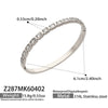Wholesale Geometric Stainless Steel Bracelet Set With 5A Round Zirconia And Full Diamond Inlay 18K Gold Plated