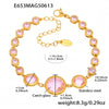 Wholesale Geometric 316L Stainless Steel Czech Glass Fashion Electroplated Women's Bracelet