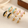 Wholesale Geometric Stainless Steel Earrings For Women 18K Gold Plated