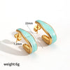 Wholesale Geometric Stainless Steel Earrings For Women 18K Gold Plated
