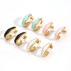 Wholesale Geometric Stainless Steel Earrings For Women 18K Gold Plated