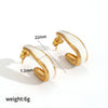 Wholesale Geometric Stainless Steel Earrings For Women 18K Gold Plated