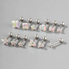 Wholesale Geometric Stainless Steel Earrings With Electroplating Processing