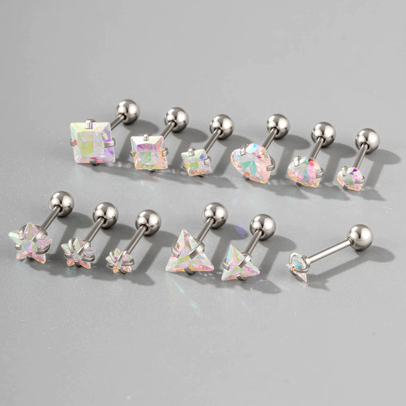 Wholesale Geometric Stainless Steel Earrings With Electroplating Processing
