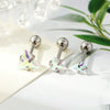 Wholesale Geometric Stainless Steel Earrings With Electroplating Processing