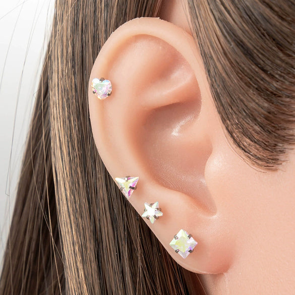 Wholesale Geometric Stainless Steel Earrings With Electroplating Processing
