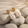 Wholesale Geometric Stainless Steel Earrings With 18K Gold Pvd Plating For Women